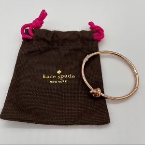 Kate Spade Rose Gold Love Knot Bracelet with Bag